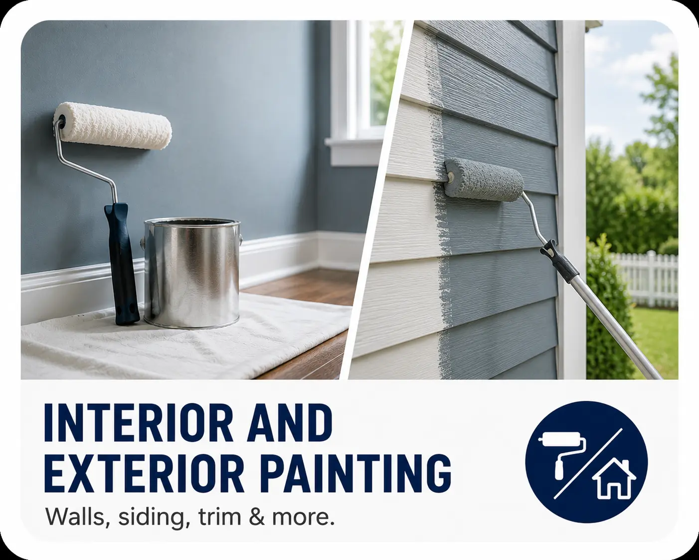 Freshly painted interior room by MCM Home Maintenance